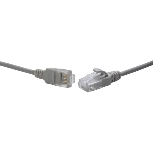 Коммутационный шнур U/UTP 4-х парный cat.6 1,5м LSZH серый (диаметр 3,8 мм)